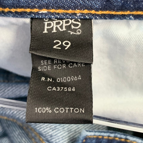 PRPS Size 29 Relaxed Boyfriend Blue Cotton Straight Jeans