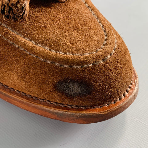 SANDERS Size 10 -Finchley- Brown Suede Tassels Loafers