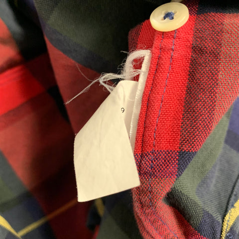 RALPH LAUREN Size S Red Blue Green Plaid Woven Button Down Long Sleeve Shirt