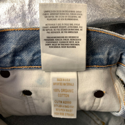 AGOLDE Size 28 Silver Metallic Denim Button Fly Jeans