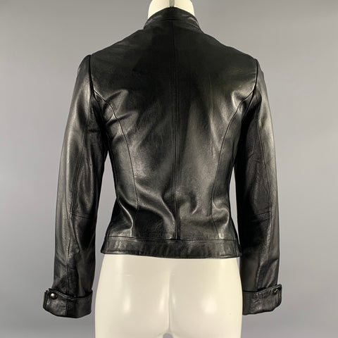 WEST COAST LEATHER Size 2 Black Leather Lambskin Jacket