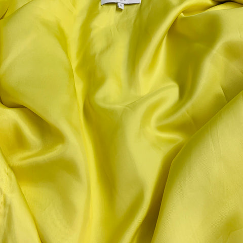 TIBI Size S Yellow Acrylic Faux Fur Oversized Zip Up Bomber Jacket