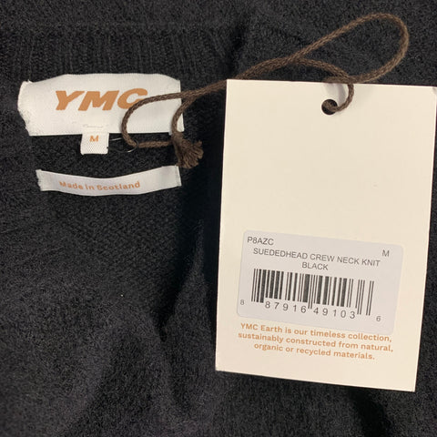 YMC Size M Suededhead Black Wool Crew Neck Sweater