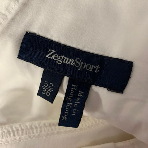 ZEGNA Size 38 White Solid Cotton Cargo Shorts