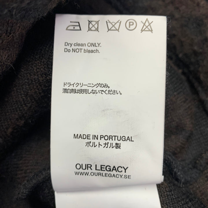 OUR LEGACY Size 36 Black Brown Animal Print Polyester Blend Two Pockets Cardigan