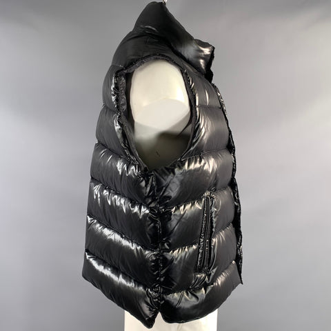 MONCLER Chest Size 52 Size Black Quilted Polyamide Puffer Vest