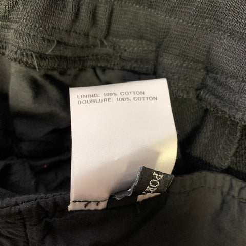 HAIDER ACKERMANN Size M Black Gold Embroidery Cotton Casual Pants