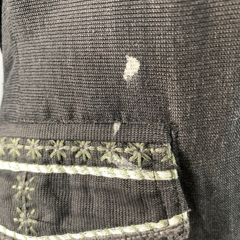 DB SPORT Size XL Black Grey Silk Blend Floral Single breasted Coat