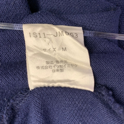 ISSEY MIYAKE Size M Navy Cotton Embroidered Fish Polo