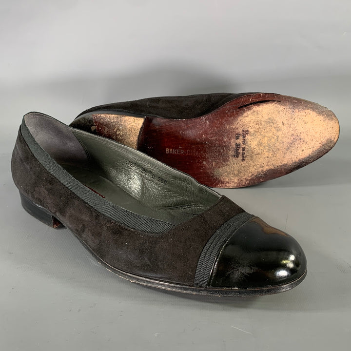 BAKER BENJES Size 9.5 Black Leather Ballet Loafers