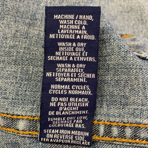 RALPH LAUREN Size M Blue Cotton Blend Denim Jacket