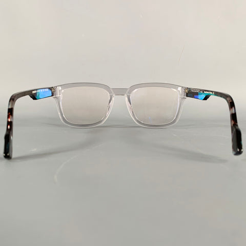 FACE A FACE Gordon 1 Grey Clear Marbled Acetate Eyewear