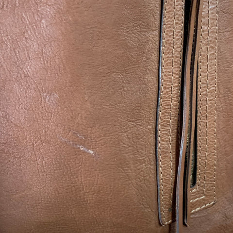 COACH Size 8 Brown Gold Leather Zip Pockets Jacket
