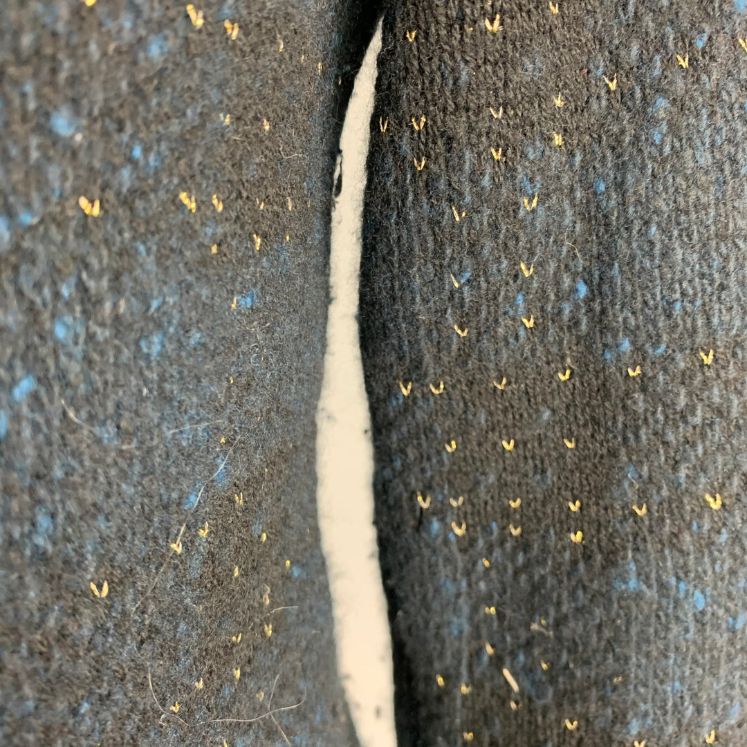 3.1 PHILLIP LIM Talla S Suéter con hebilla de cuero y punto en mezcla de lana y color negro y dorado