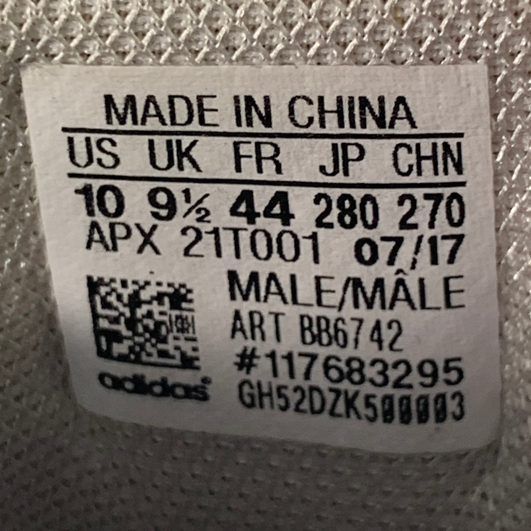 ADIDAS x RAF SIMONS Size 10 Ozweego Bunny White Cream Leather Canvas Runner Sneakers