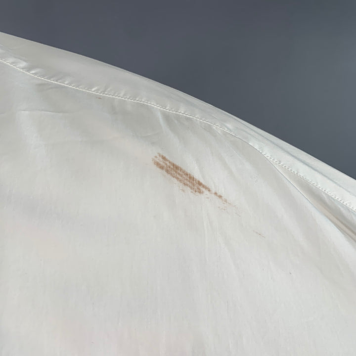 ISCRIRE SS20 Size S White Cotton Oversized One Pocket Volume Long Sleeve Shirt