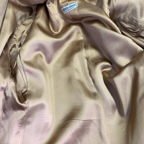 GIORGIO ARMANI Size M Tan Wool Hidden Buttons Coat