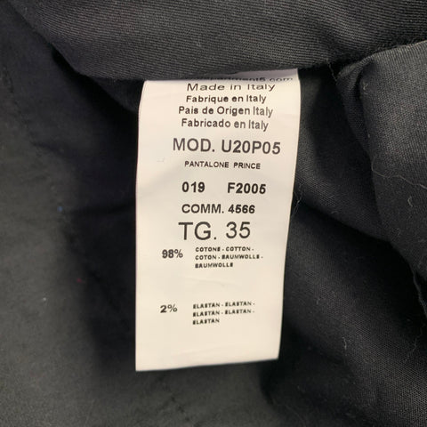 DEPARTMENT FIVE Taille 35 Pantalon décontracté en mélange de coton à carreaux blanc marine noir