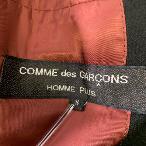 COMME des GARCONS HOMME PLUS Size S Black White Chalkstripe Sport Coat