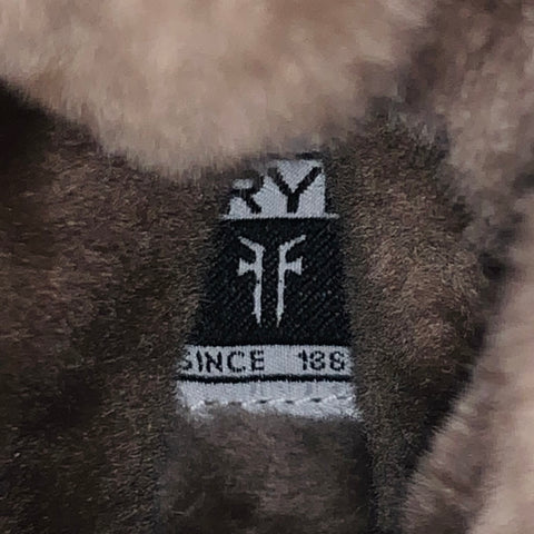 FRYE Size 7 Valerie Black Leather Foldover Shearling Pull On Boots