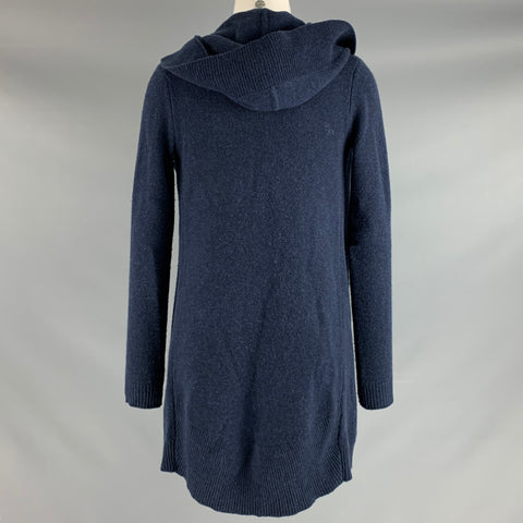 THEORY Size S Navy Hooded Cardigan