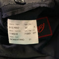 Interior production label showing size 53 R, fabric code 513/4052, and Nomentano style.