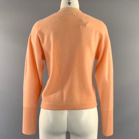 NAADAM Size XS Orange Cashmere Button Up Cardigan Womens