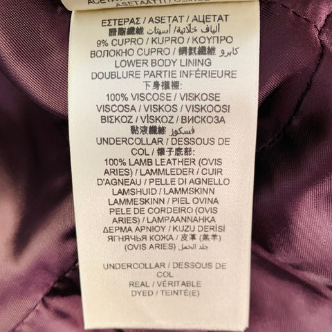 BURBERRY BRIT Size 4 Burgundy Virgin Wool Blend Single Breasted Coat