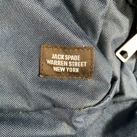 JACK SPADE Navy Solid Canvas Backpack Bag