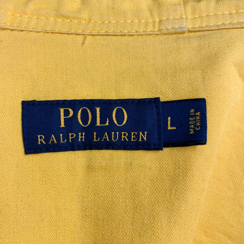 RALPH LAUREN Size L Yellow Polyester Hooded Utility Jacket