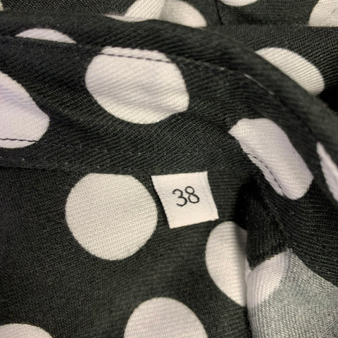 AMI by ALEXANDRE MATTIUSSI Size S Black White Polka Dot Long Sleeve Shirt