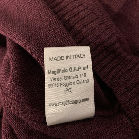 GRP Size L Burgundy Knit Linen T-shirt