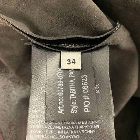 STAND STUDIO Size 0 Black Faux Leather Shimmer Side Zipper Leggings
