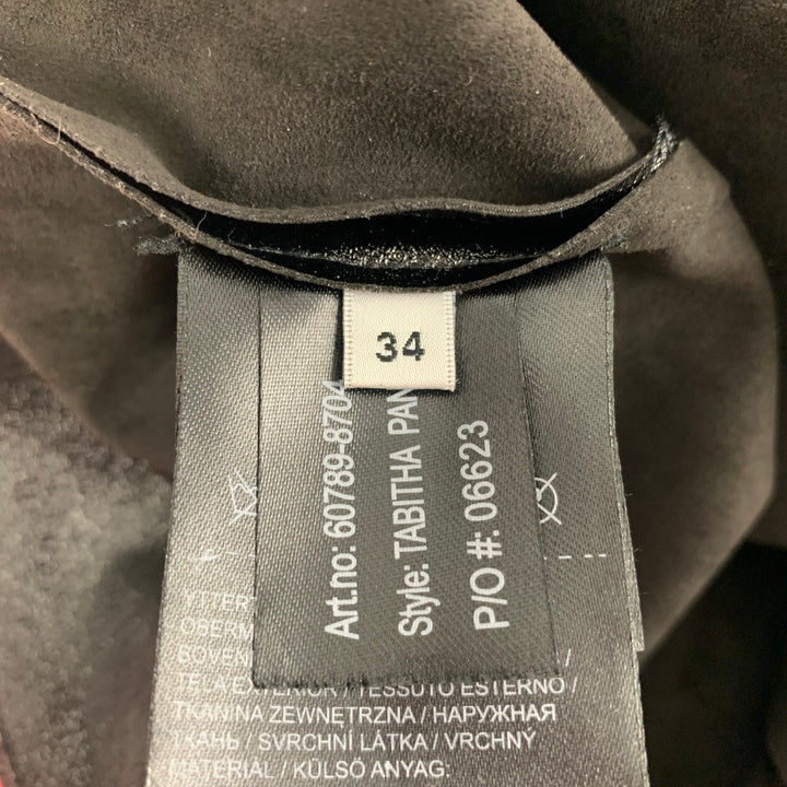 STAND STUDIO Size 0 Black Faux Leather Shimmer Side Zipper Leggings