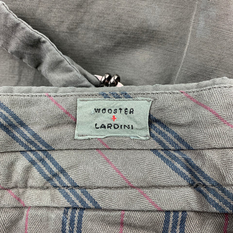 WOOSTER + LARDINI Size 32 Olive Cotton Blend Button Fly Shorts