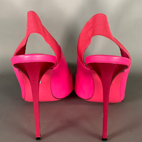 PHILIPPE MODEL Size 7.5 Pink Leather Slingback Pumps