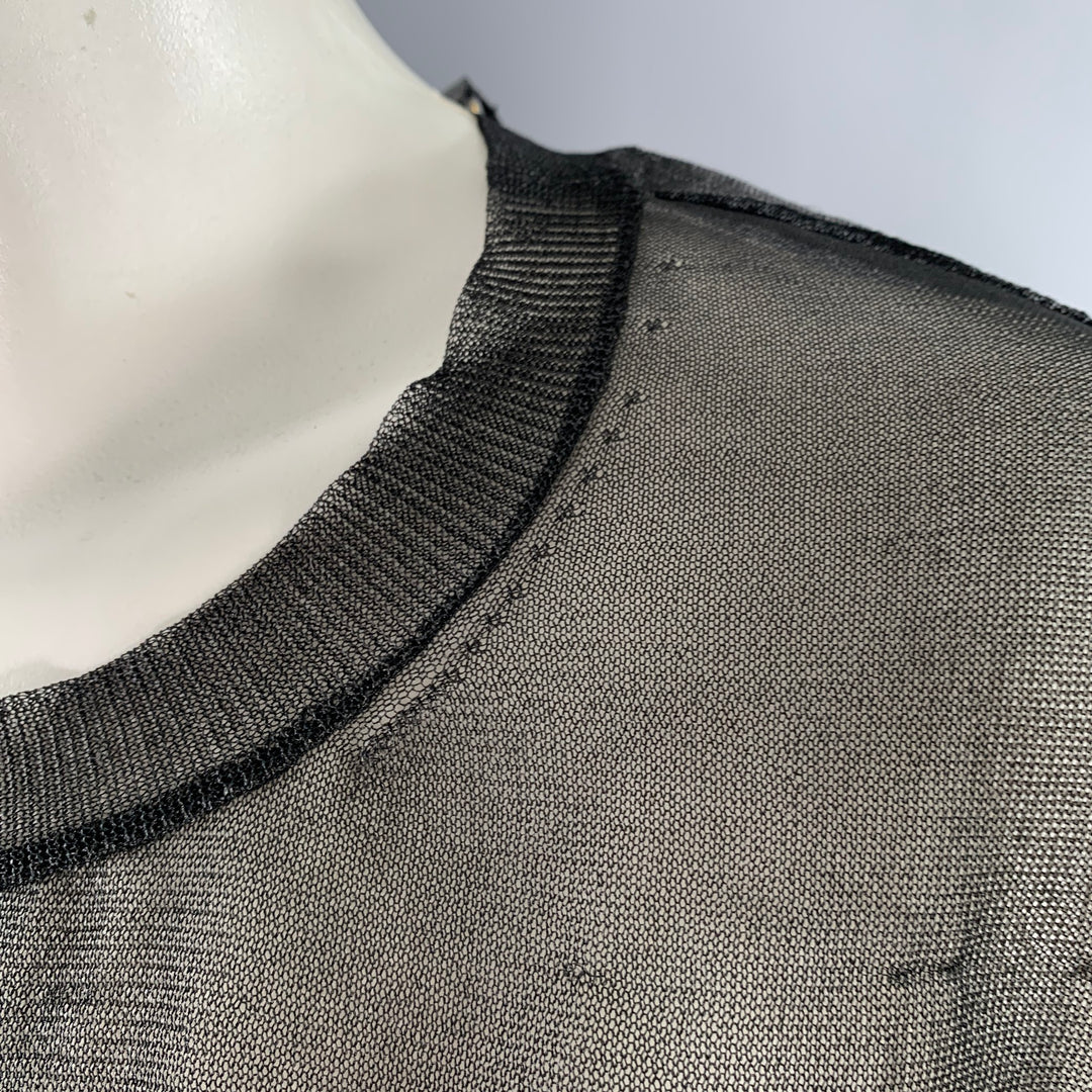 CALVIN KLEIN COLLECTION Size XS Wilson Black Mesh T-Shirt Dress