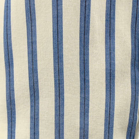 EQUIPMENT Size L Blue White Cotton Stripe Button Down Collar Shirt