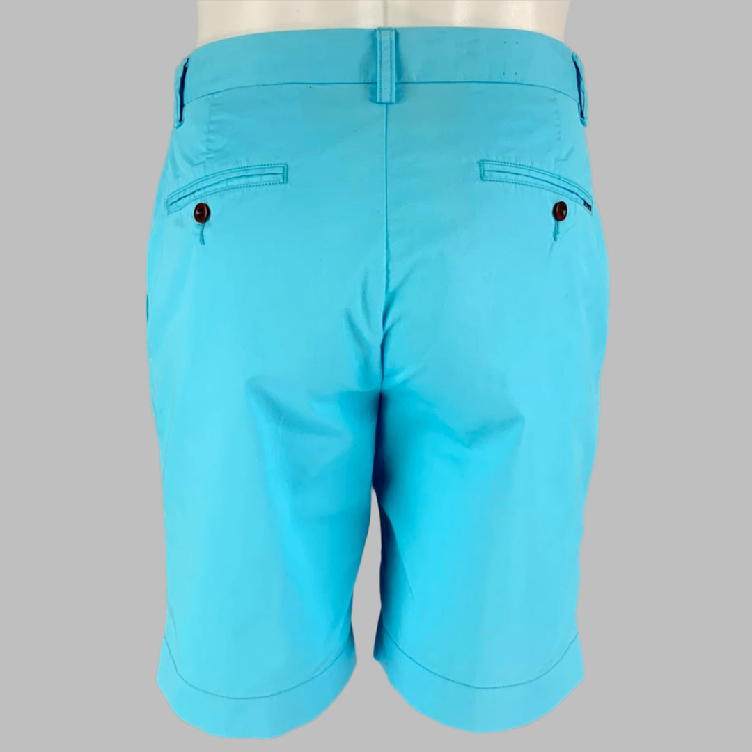 POLO by RALPH LAUREN Size 30 Blue Aqua Cotton Zip Fly Shorts