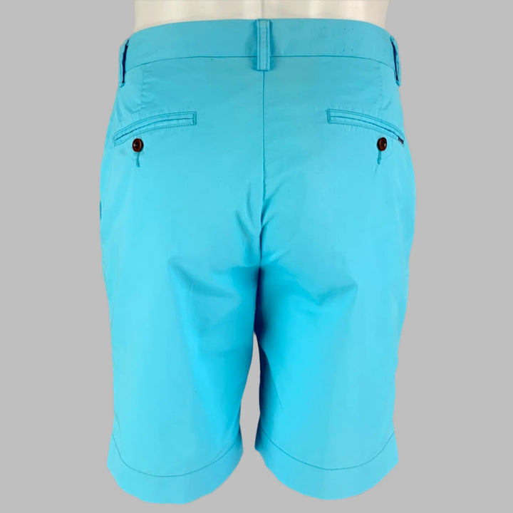 POLO by RALPH LAUREN Size 30 Blue Aqua Cotton Zip Fly Shorts