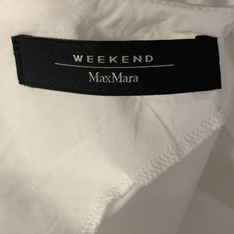MAX MARA Size 2 White Cotton Tunic Blouse