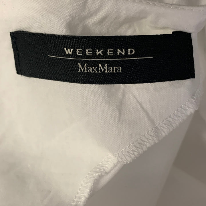 MAX MARA Size 2 White Cotton Tunic Blouse