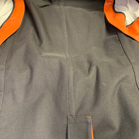 BURBERRY PRORSUM Size 40 Orange Polyethylene Blend Belted Rain Coat