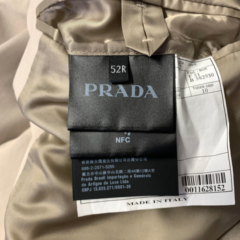 PRADA Chest Size 42 Khaki Cotton  Polyester Notch Lapel 36 29 Suit