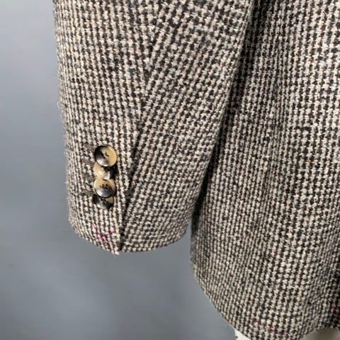SUIT SUPPLY Size 46 Grey Charcoal Tweed Wool Blend Coat