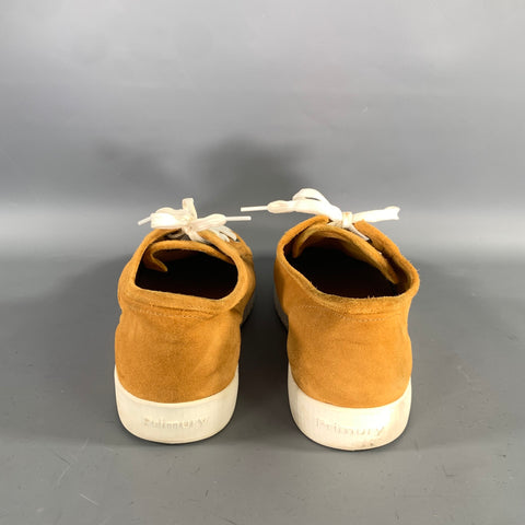 PRIMURY Size 10 Yellow Gold Solid Suede Low Top Sneakers