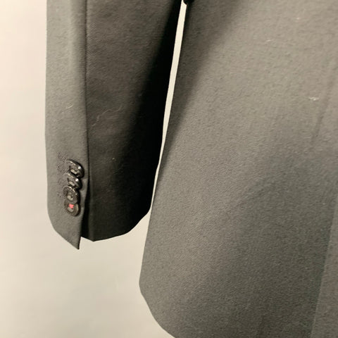 J.LINDEBERG Size 42 Black Wool Notch Lapel Sport Coat