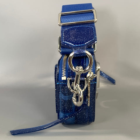 MARC JACOBS SS2019 Blue Silver Glitter PVC Shoulder Bag