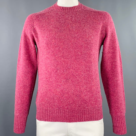 SID MASHBURN Size L Red Raspberry Wool Crew Neck Sweater