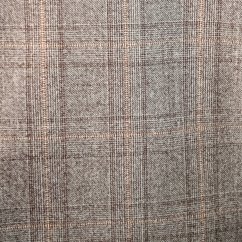 CANALI Size 42 R  Brown Tan Plaid Wool Notch Lapel Sport Coat